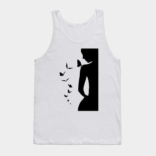 Lady with butterflies Tank Top